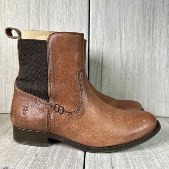 Frye Molly Gore Short Whiskey Leather Bootie Ankle Boot Shoe Women Size 6 B - Picture 1 of 11